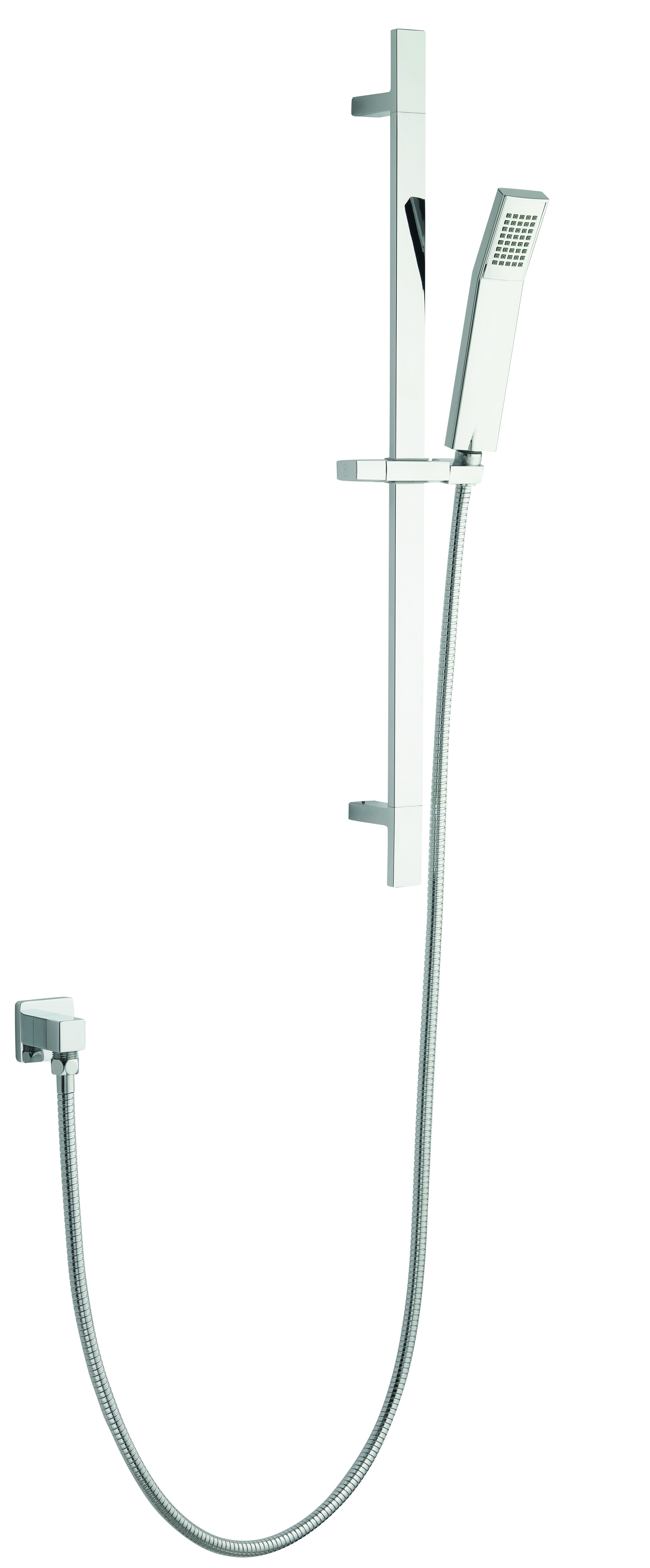 Tucker French Hampstead Slide Rail Kit with Square Handset and Standard 1.5m Hose