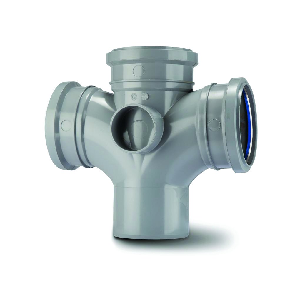 Polypipe 110mm 92.5 Double Branch Grey