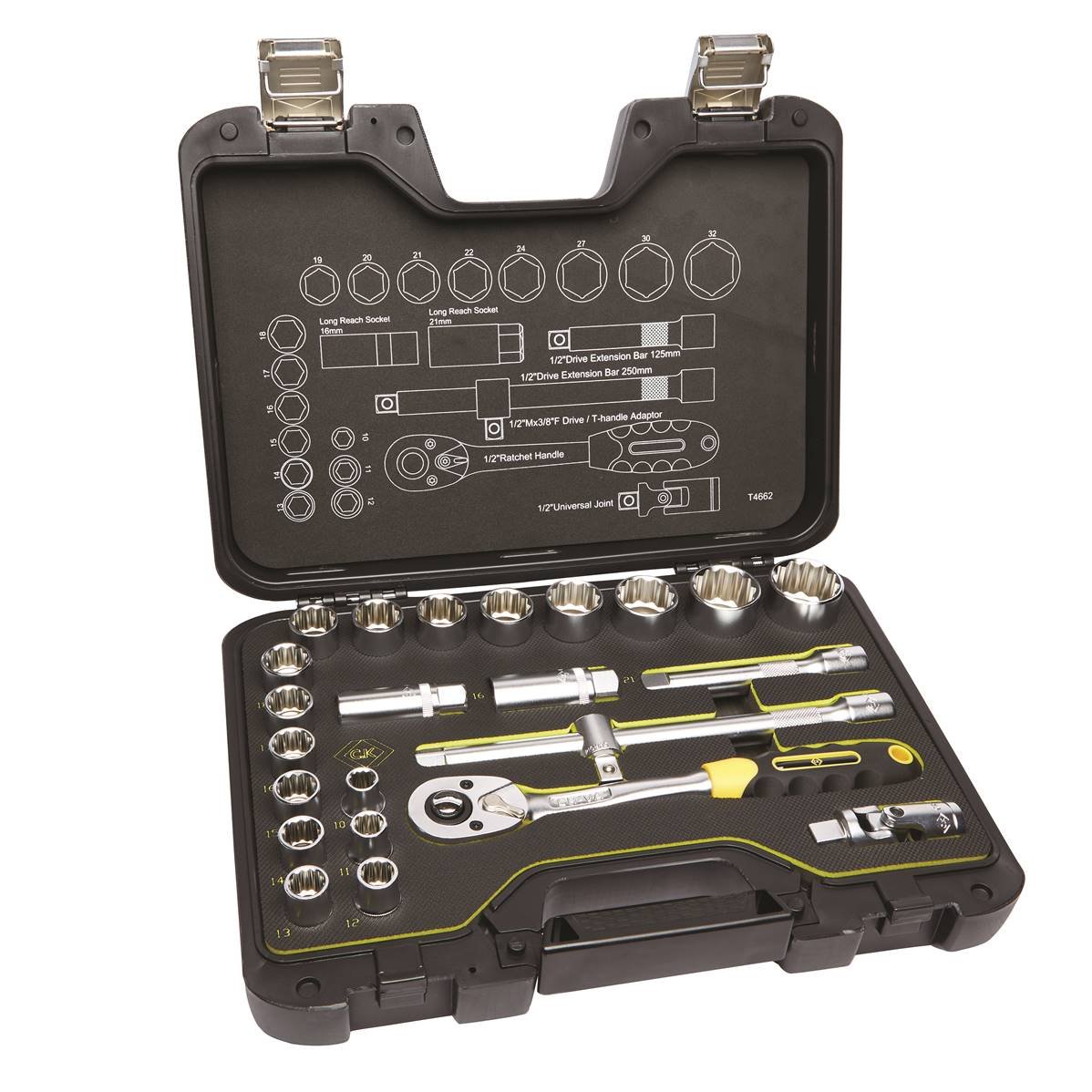 C.K Sure Drive 24 Piece Socket Set 1/2" Drive T4662